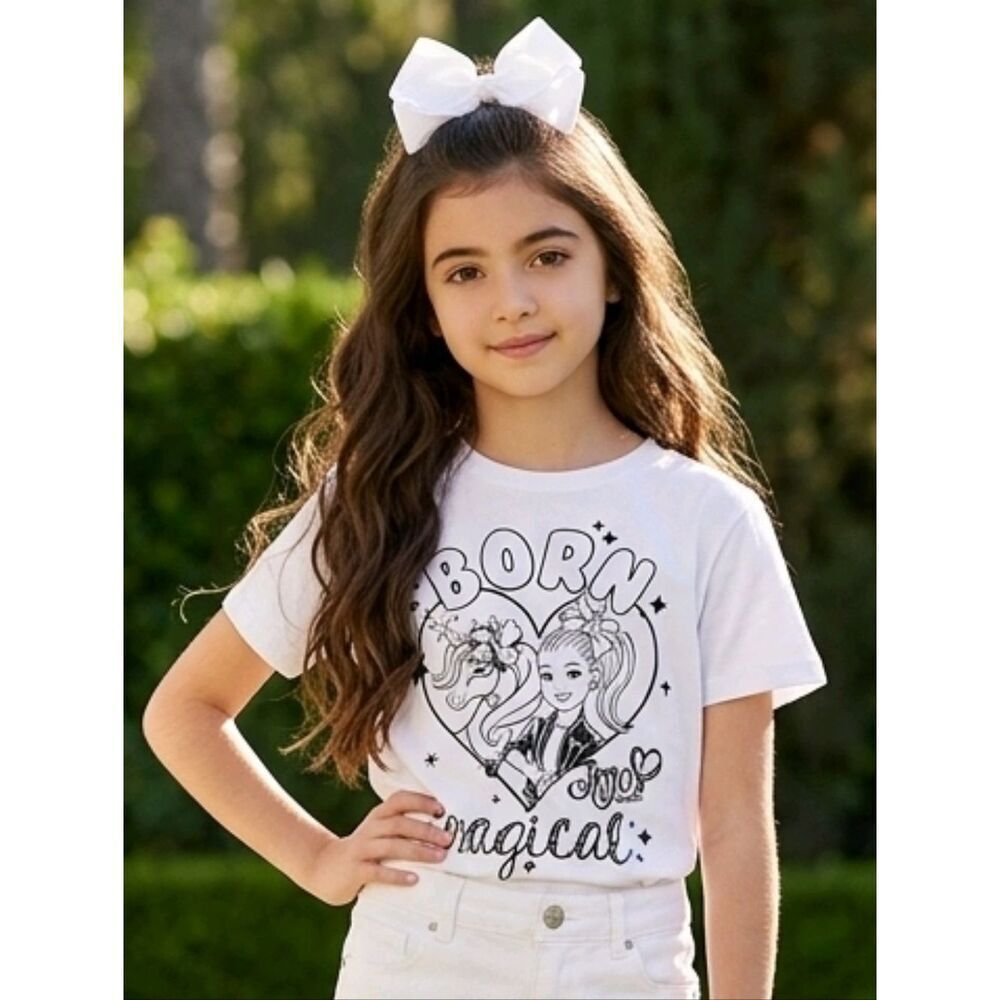 JoJo Siwa Born Magical Tee Girls S/M DIY Craft Shirt Tie Dye Custom Graphic Top